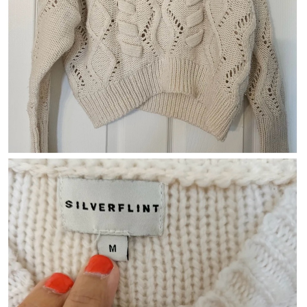 Cream Cable Knit Sweater